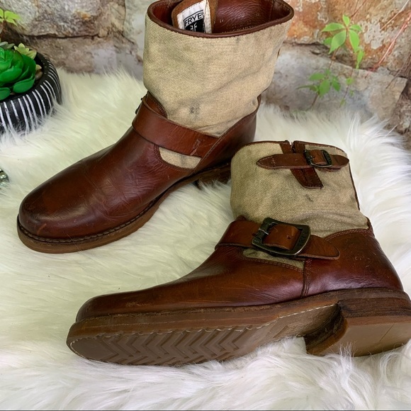 FRYE Veronica Canvas Short Ankle Boots, 6B - Picture 9 of 16
